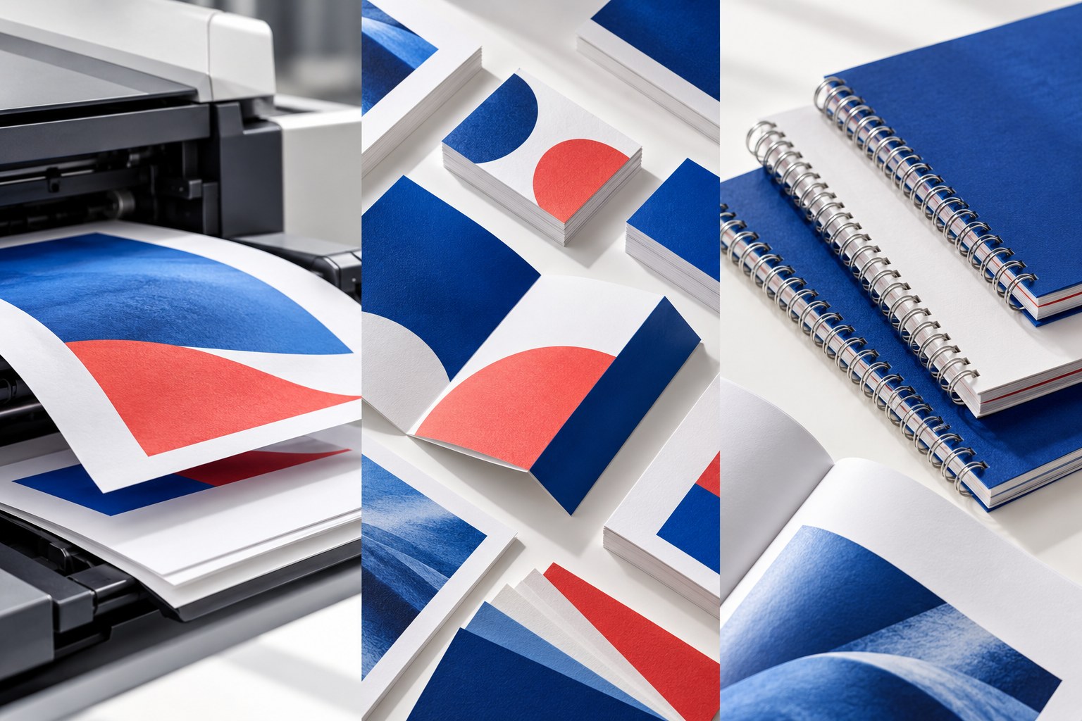 Esempi illustrativi di materiali grafici e biglietti da visita